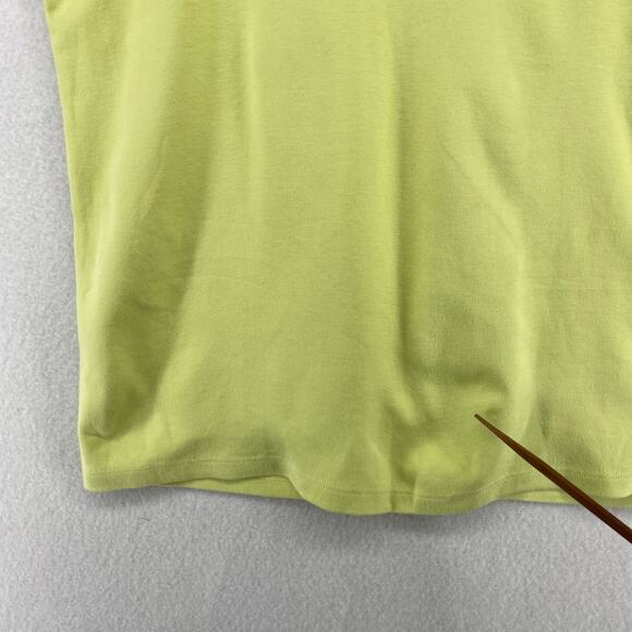 EILEEN FISHER Top S Cotton Interlock Jersey Crewneck Short Sleeve Basic Green - Picture 10 of 11